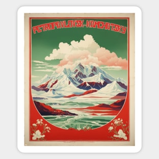 Petropavlovsk Kamchatsky Russia Vintage Tourism Poster Sticker